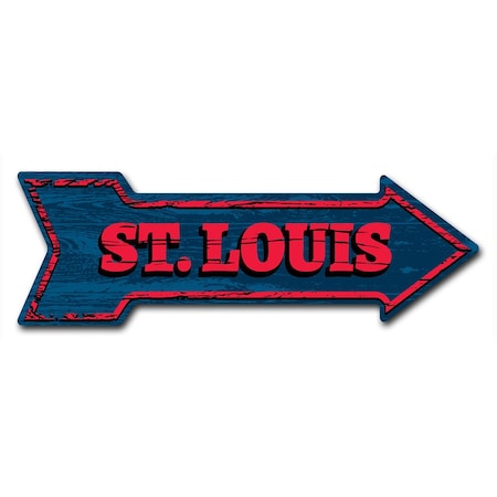 Signmission St. Louis Arrow Decal Funny Home Decor 24in Wide D-A-8-999593